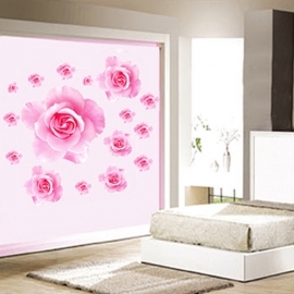 מדבקת קיר ורדים מפוזרים