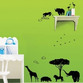 מדבקת קיר החיות של אפריקה 1+1 חינם !!