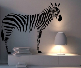 מדבקת קיר של זברה
