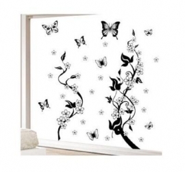 מדבקת קיר גבעול ופרפר 1+1 חינם !!