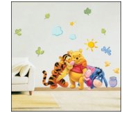 מדבקת קיר פו הדוב יחד עם חברים 1+1 חינם !!!