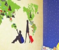 מדבקת טיול מסביב לעולם