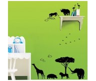 מדבקת קיר החיות של אפריקה 1+1 חינם !!