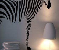 מדבקת קיר של זברה
