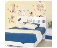 מדבקת קיר כלבלבים 1+1 חינם !!